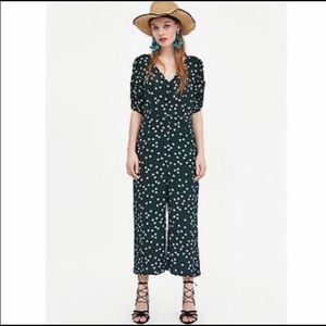 ZARA “THE BLOSSOM JUMPSUIT” in Forest Green